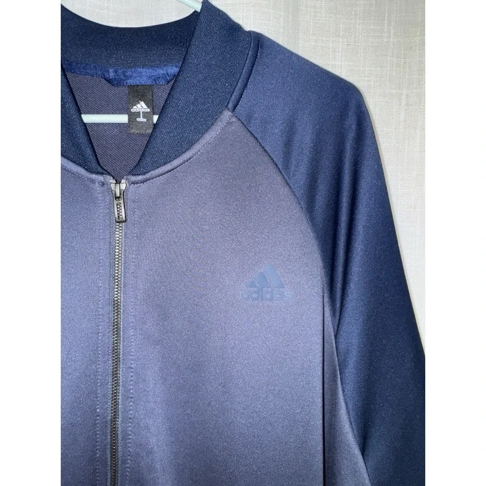 Adidas Y2K Men's X-Large XL LONG SLEEVE TRACK JACKET Windbreaker Navy Blue‎ Cosy